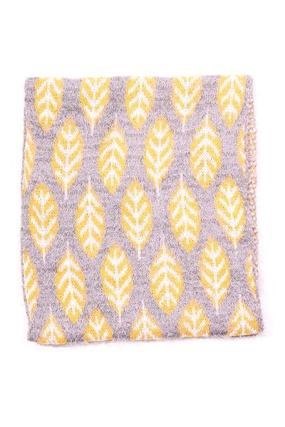 Jessica Leaf Infinity Scarf Grey