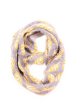 Jessica Leaf Infinity Scarf Grey