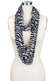 Karin Zebra Infinity Scarf Navy