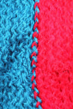 Kassy Striped Knit Infinity Scarf Teal / Red / Navy