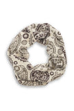 Kelly Soft Finge Infinity Scarf Ivory