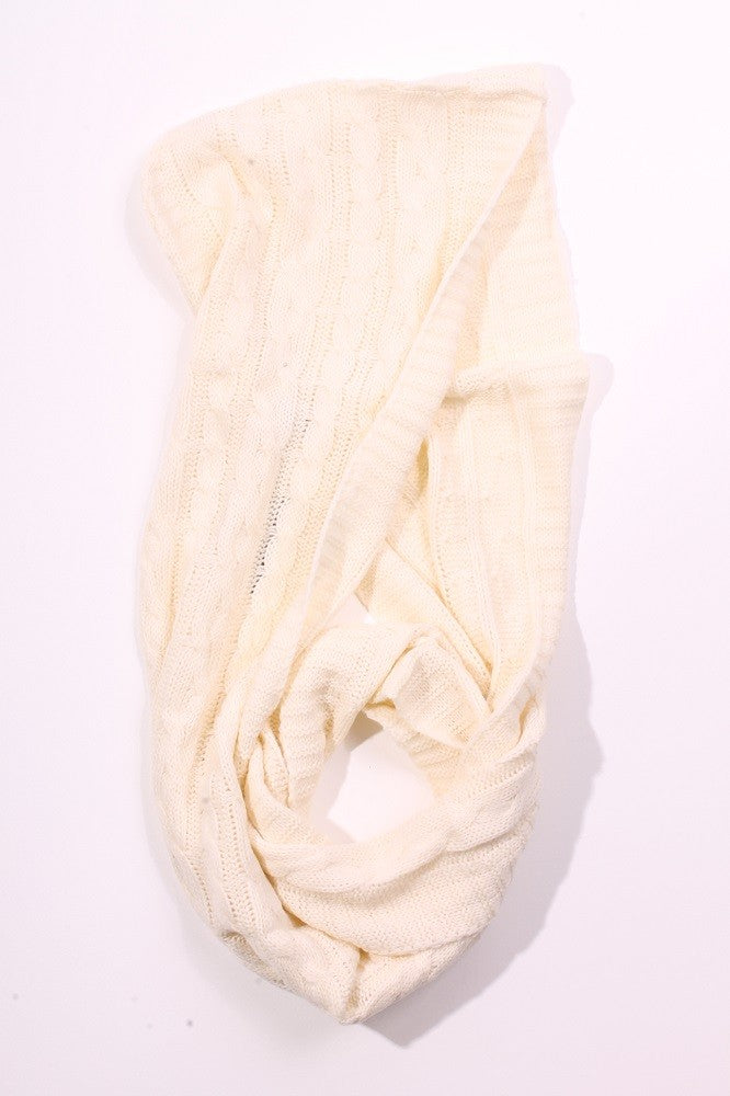 Kendall Hooded Scarf Ivory