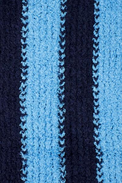 Kimberly Striped Fringe Neck Scarf Blue
