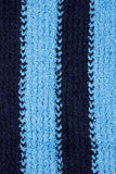 Kimberly Striped Fringe Neck Scarf Blue