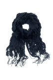 Lexie Furry Ruffle Scarf Black