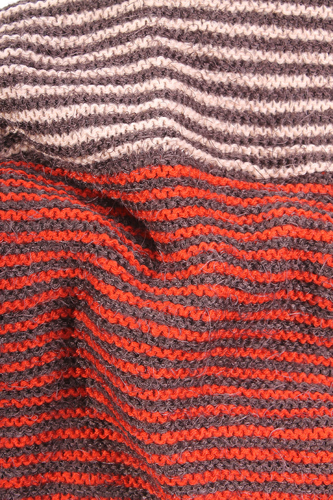 Lily Stripe Infinity Scarf Red