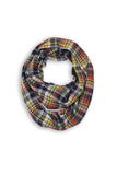 Mabel Plaid Infinity Scarf Orange Multi