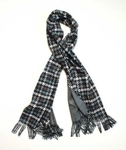 Mae Mini Houndstooth Flannel Scarf