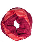 Marilyn Leather Circle Scarf Red