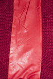 Marilyn Leather Circle Scarf Red