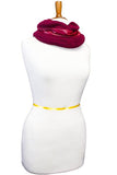 Marilyn Leather Circle Scarf Red