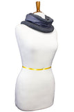 Marilyn Leather Circle Scarf Grey