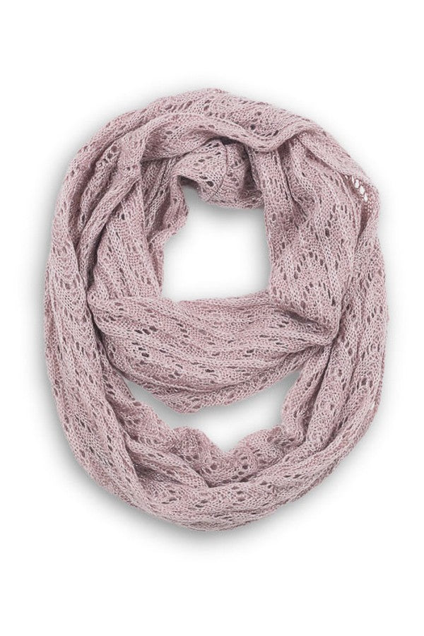 Melanie Metallic Loop Scarf Pink