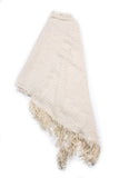 Meliha Fringe Poncho Ivory 2