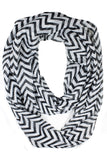 Mini Chevron Infinity Scarf Black