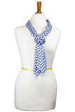 Mini Chevron Infinity Scarf Navy