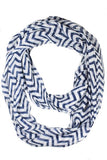 Mini Chevron Infinity Scarf Navy