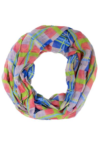 Petra Plaid Infinity Scarf Blue