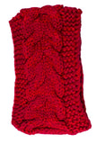 Phyllis Cable Knit Headband Red