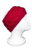 Phyllis Cable Knit Headband Red