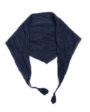 Randi Pleated Neckerchief with Tassels Navy