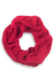 Robin Skinny Knit Infinity Scarf Red