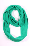 Robin Skinny Knit Infinity Scarf Green