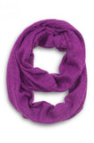 Rosemary Skinny Knit Infinity Scarf Plum