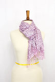 Sage Pashmina Leopard Scarf Pink