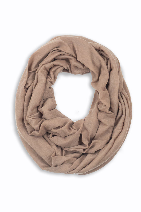 Shirley Soft Jersey Infinity Scarf Camel