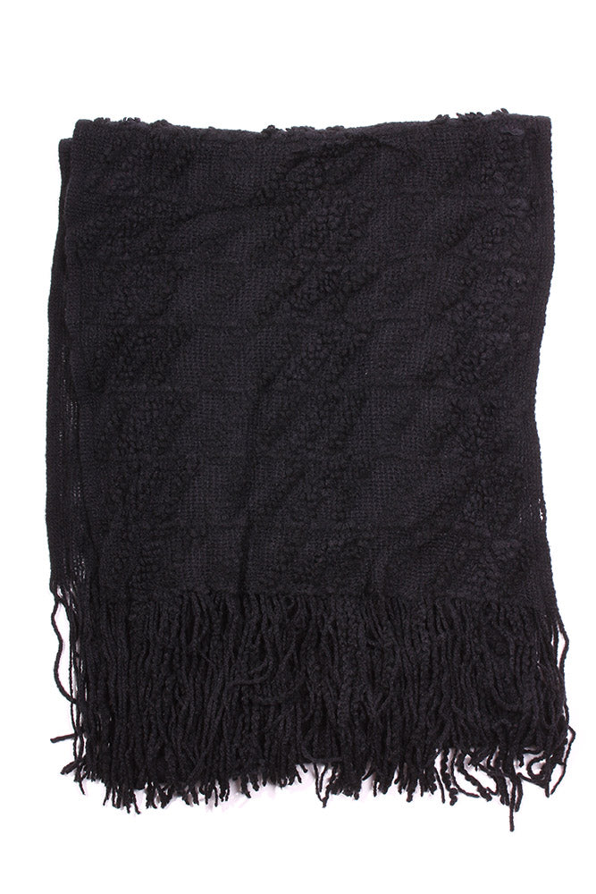 Sonya Knit Neck Scarf-Black