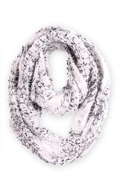 Stella Infinity Scarf-White