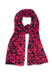 Susie Knit Leopard Scarf Red