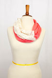 Terri Lace Infinity Scarf Pink