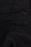Tiana Knit Triangle Fringe Scarf Black