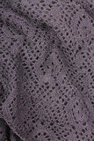 Tiana Knit Triangle Fringe Scarf Grey