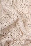 Tiana Knit Triangle Fringe Scarf Ivory