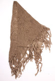 Tiana Knit Triangle Fringe Scarf Taupe