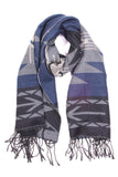 Tricia Geo Tribal Scarf-Navy