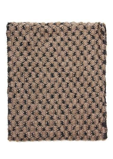 Trudy Popcorn Knit Infinity Scarf Brown