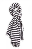 Striped Donna Scarf Black