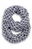 Octavia Geo Print Infinity Scarf Grey