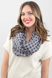 Octavia Geo Print Infinity Scarf Grey With Model