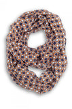 Octavia Geo Print Infinity Scarf Orange