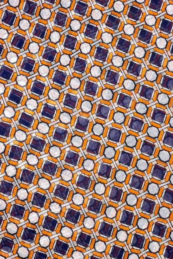 Octavia Geo Print Infinity Scarf Orange