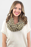 Octavia Geo Print Infinity Scarf Yellow With Model