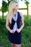 Western Knot Scarf Grey With Model