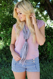 Western Knot Scarf Grey With Model