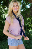 Western Knot Scarf Navy With Model