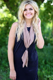 Western Knot Scarf Tan With Model